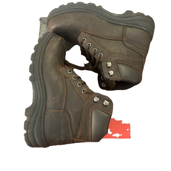 Carlsbad 6” Men Sz 6.5 Brown Leather Steel Toe EH, Waterproof Slip Resistant - Picture 8 of 16